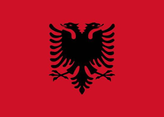 Flag of  albania