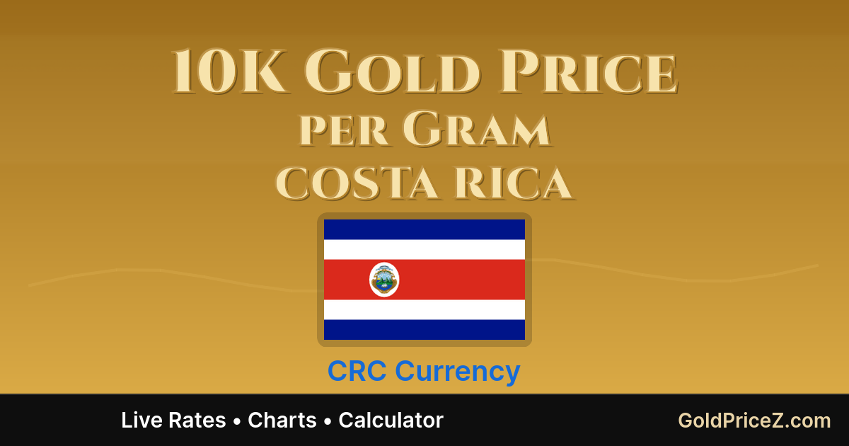Precio de oro 10K hoy por gramo en Costa Rica
