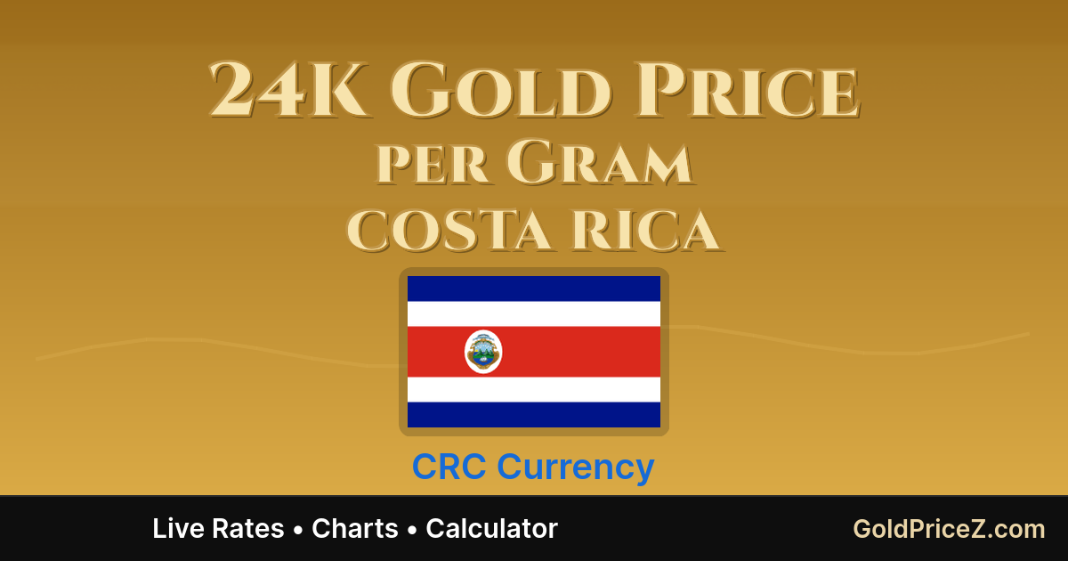 Precio de oro 24K hoy por gramo en Costa Rica