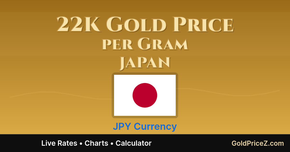 今日の日本の金22Kのグラムあたり価格
