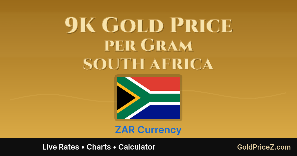 9K Gold Price per Gram in South Africa (ZAR) Today